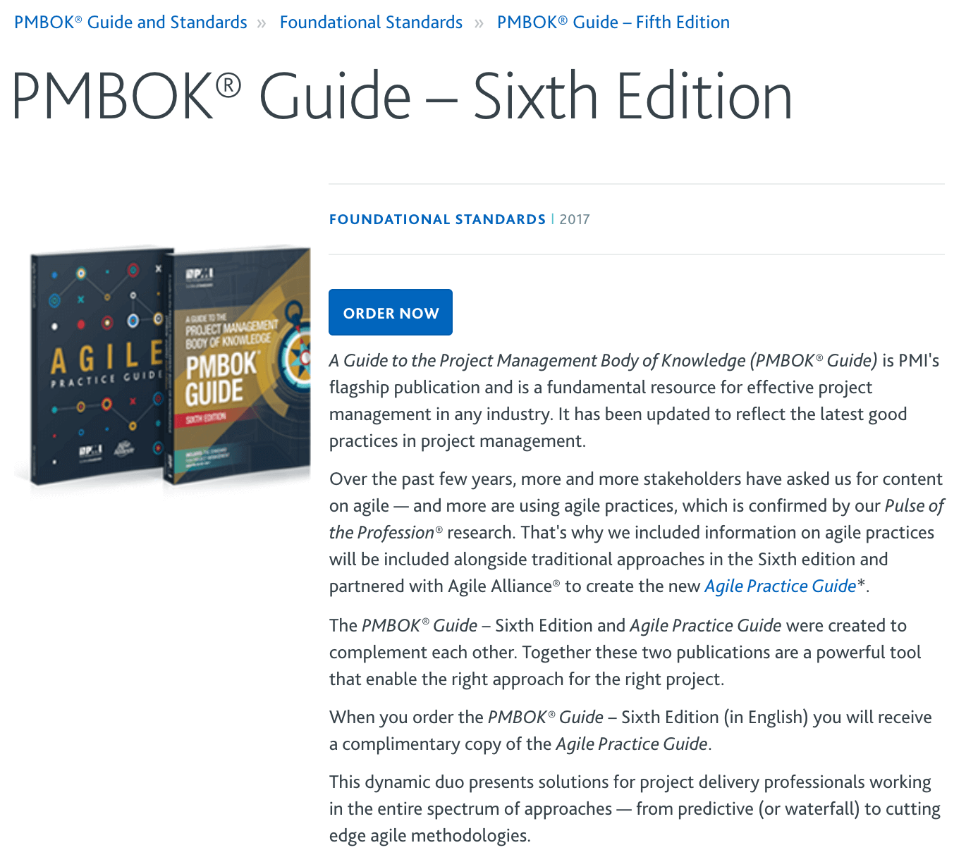 PMBOK Guide 6th Edition Download Page