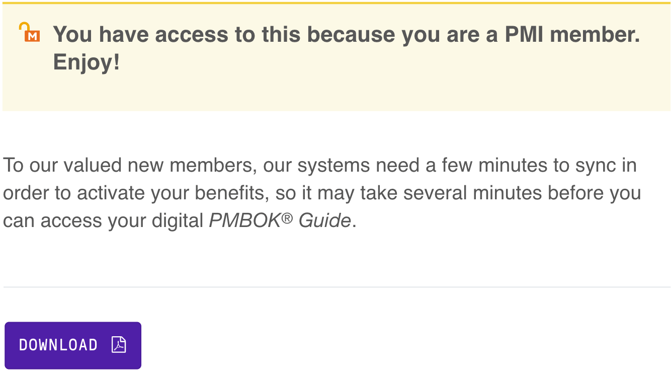 PMBOK Guide 7th Edition Download Button